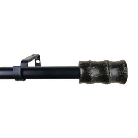 Buy Urbanest Bamboo Adjustable Single Drapery Curtain Rod & Hardware ...