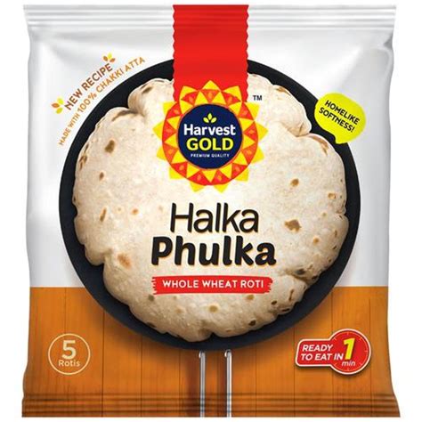Harvest Gold Halka Phulka Whole Wheat Roti, 150g : Amazon.in: Grocery ...