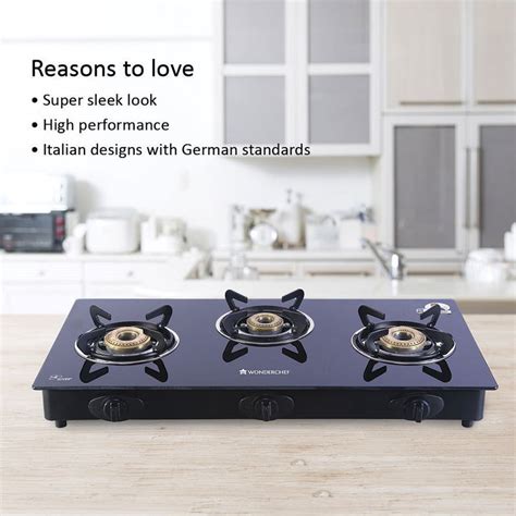 Wonderchef Renewed 3 Burner Auto Cooktop | 6 mm Thick Toughened Glass