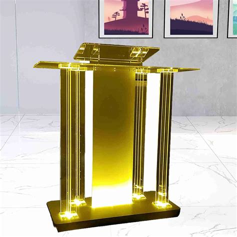 LASEVE Podium Podium Acrylic Lectern Pulpit Transparent India | Ubuy