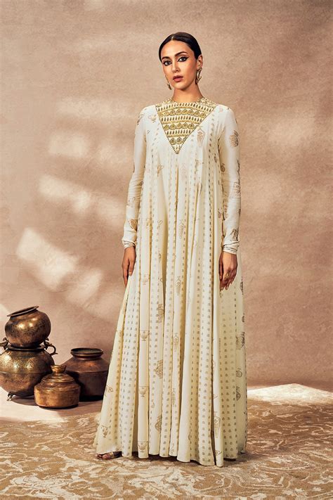 Ivory Potters Touch Anarkali Set – House Of Masaba