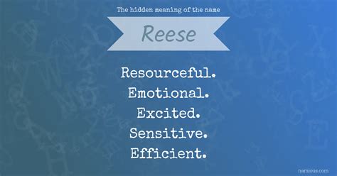 The hidden meaning of the name Reese | Namious