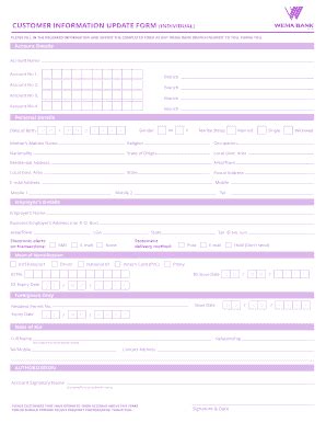 Image result for Customer Information Update Request Notification