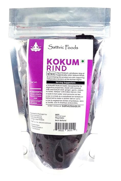 Sattvic Foods Kokum Rinds (250 g) from Farmers of Sindhudurg, Kokum is ...