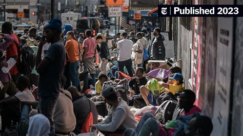 Migrants overwhelm Midtown Manhattan sidewalks: 'Absolutely out of ...
