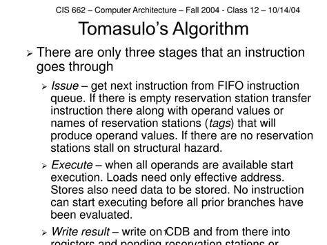 Image result for Tomasulo Algorithm Write Result