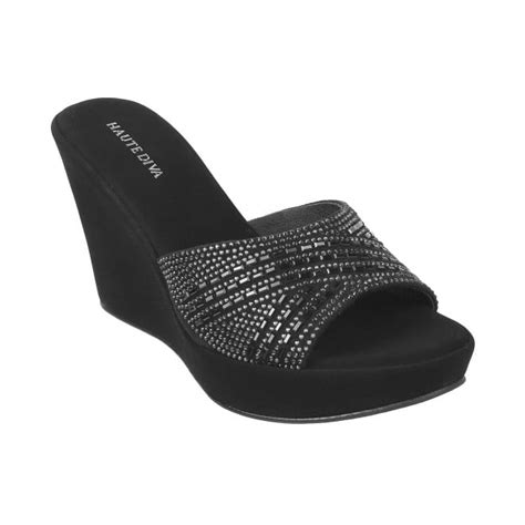 Buy Haute Diva Women Black Party Sandals Online | SKU: 54-86-11-36 ...