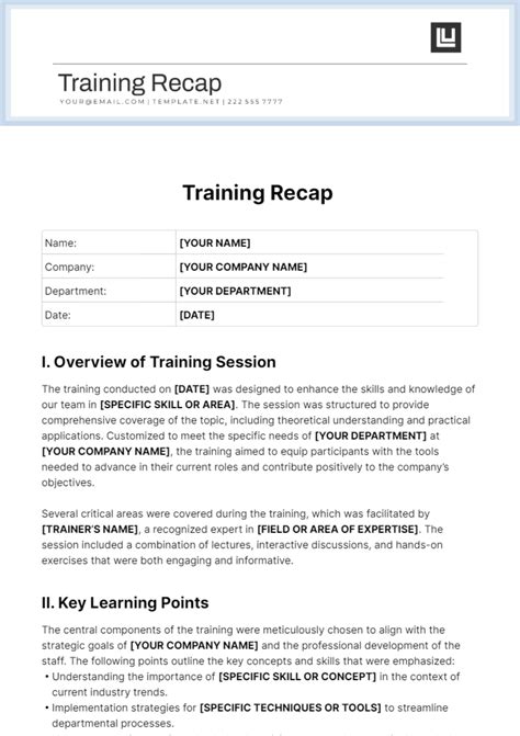 Image result for Training Recap Presentation Sample