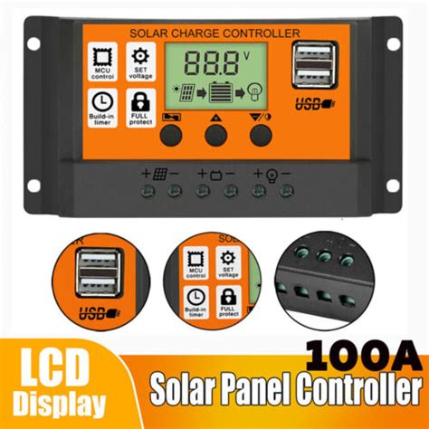100A 12V/24V PWM Solar Panel Charge Controller | Ubuy India
