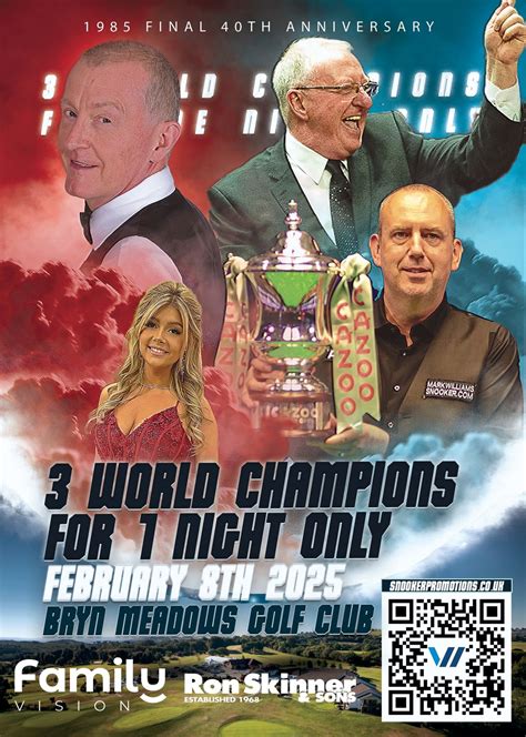 Mark Williams, Dennis Taylor, Steve Davis Exhibition, Bryn Meadows Golf ...