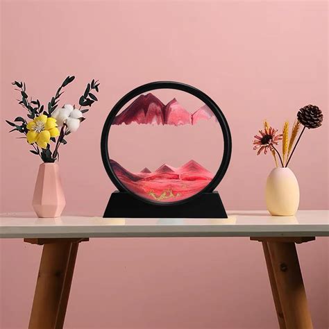 PARVY Moving Sand Art Picture Glass Liquid Painting 3D Natural ...