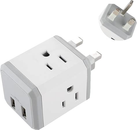 VARELLI Canada US to UK Plug Adapter, Ireland Scotland Type G Power ...
