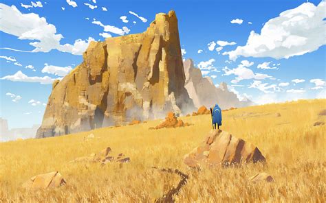 Download wallpaper 3840x2400 magician, silhouette, grass, rock 4k ultra ...