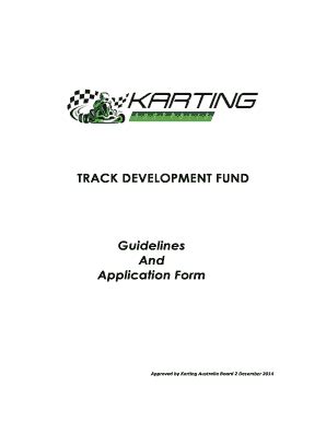 Fillable Online TRACK DEVELOPMENT FUND Guidelines And Application Form ...