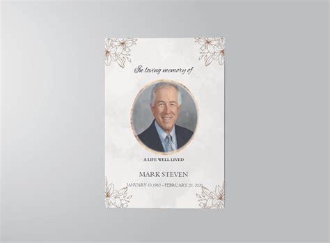 Funeral Obituary Template