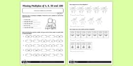 Sorting Multiples 3 Way Venn Diagram Template - Maths