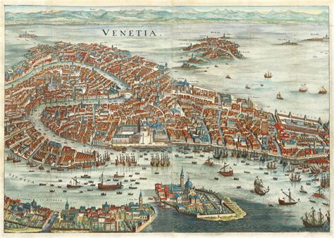 Old Map of Venice 1636 Old Pictorial Map of Venice Italy in | Etsy New ...