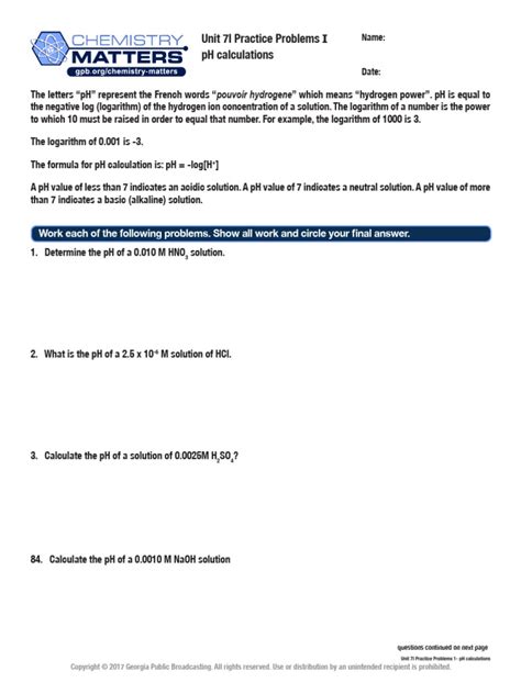 Image result for Ph Practice Problems