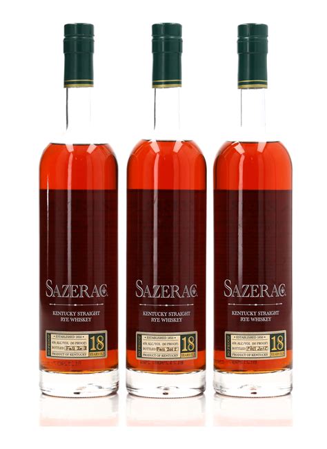 Sazerac Rye 18 Year Old 2012 Release 90 Proof 1985 (3 BT 75cl) | Whisky ...