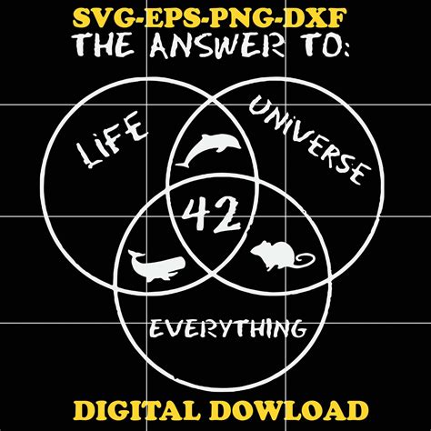 42 The Answer To Life The Universe And Everything QuotesSVG | Etsy