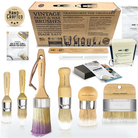 15 PCS Chalk Paint Brush Set, Chalk Paint Brush for Furniture Painting ...