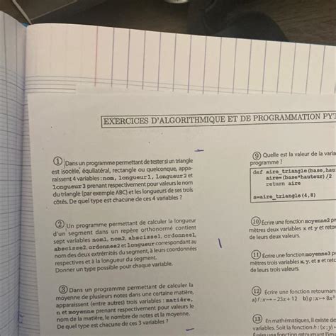 Algorithme Python 2Eme Science 的图像结果