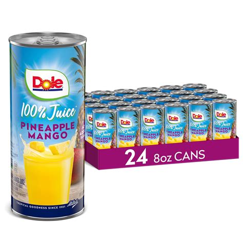 Dole 100% Pineapple Mango Juice, No Added Sugar, Excellent Source of ...