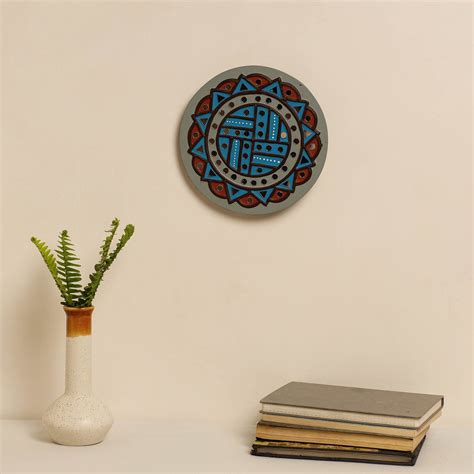 Kutch Mud Mirror Work Lippan Art Wall Frame