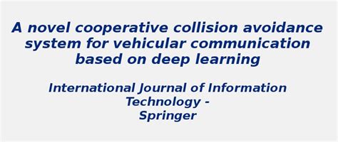 A novel cooperative collision avoidance system | S-Logix