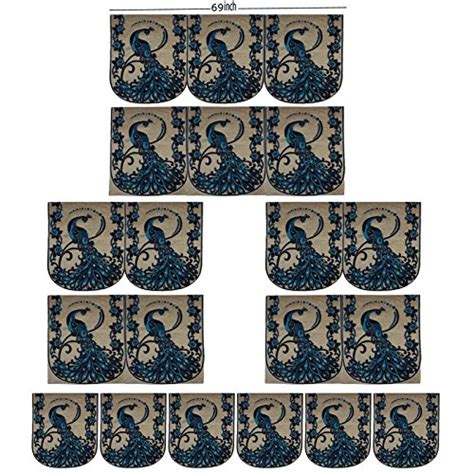 Kingly Chenille 7 Seater Sofa Cover with Armrest Cover (Blue) : Amazon ...