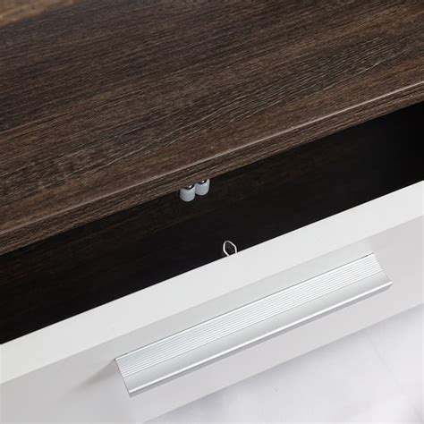 Sunrinx Brown+White Tv Stand (Accommodates TVs up to 65-in) MG62-12-SC ...