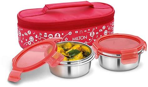 MILTON Premium Lifestyle Insulated Leak Proof Lunch 2 Containers Lunch ...