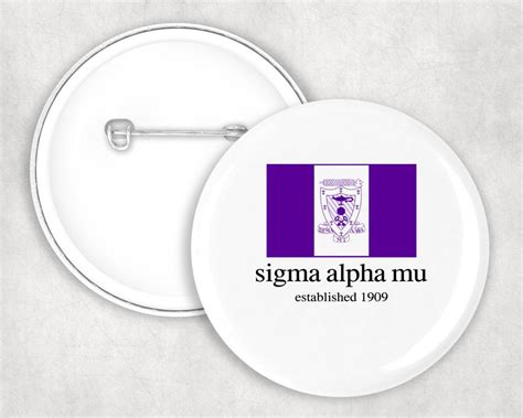 Sigma Alpha Mu Flag Button - Greek Gear