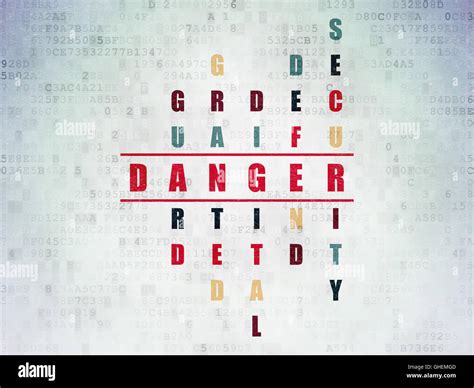 Safety concept: Danger in Crossword Puzzle Stock Photo - Alamy