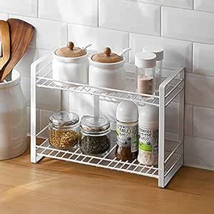 UZ Metal store 2-Tier Kitchen Organizer Spice Rack Kitchen Cabinets ...