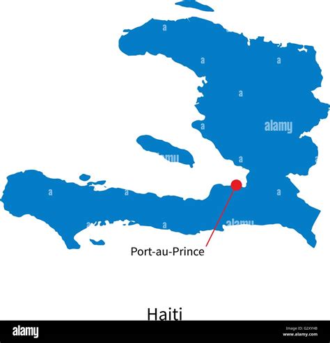 Vector map of Haiti and capital city Port-au-Prince Stock Vector Image & Art - Alamy