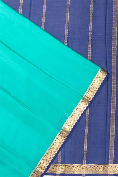 Mysore Silk Plain Sea Green Saree | Kankatala