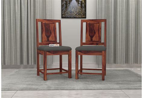 Buy Moderna Wooden Dining Chair - Set Of 2 (Teak Finish) Online in ...