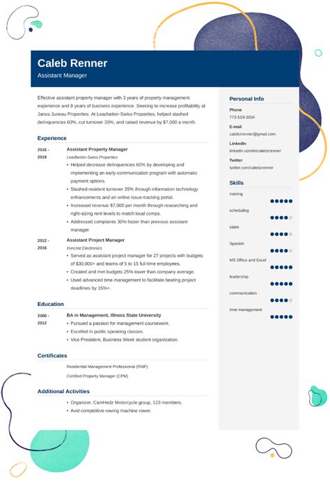 Image result for Assistant Manager Resume Examples