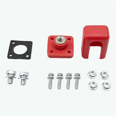 120A Copper Bolt Type Double Threaded Square Battery Terminal - Red ...