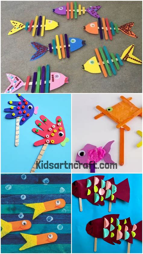 Fish Popsicle Sticks Crafts For Kids - Kids Art & Craft