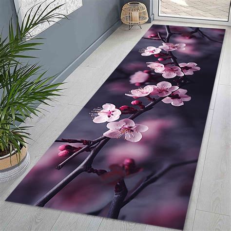 Pink Cherry Blossom Rug,cherry Blossom Runner Rug,cherry Blossom Rug ...
