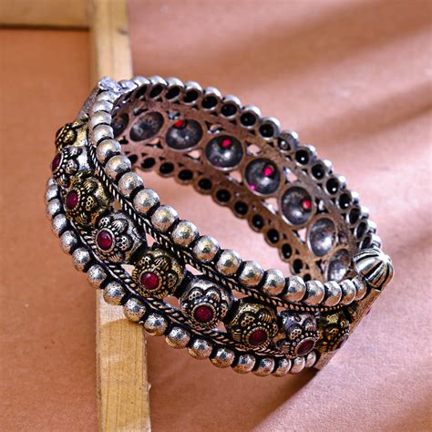 Sukkhi Oxidized Pink Kada for Women - Sukkhi.com
