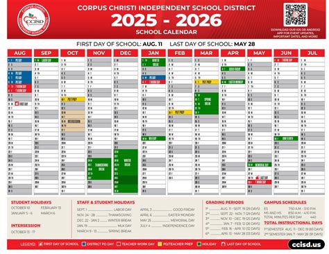 Corpus Christi ISD School Calendar 25-26 [PDF] - EduCounty