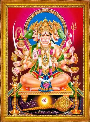CRAFTSCORNER PANCHMUKHI HANUMAN JI PHOTO Religious Frame Price in India ...