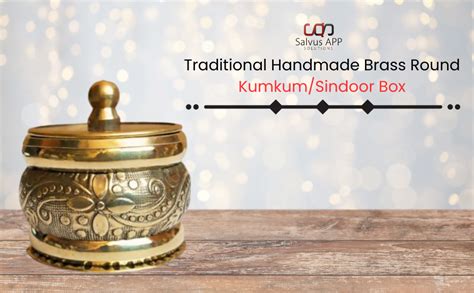 Buy Salvus APP SOLUTIONS Traditional Handmade Brass Round Kumkum ...
