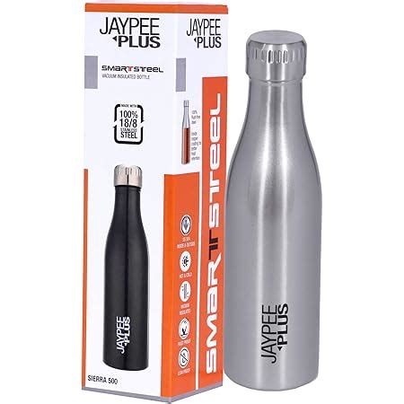 Buy Jaypee Plus Alpha 1000 Stainless Steel Water Bottle, 1000 ml ...