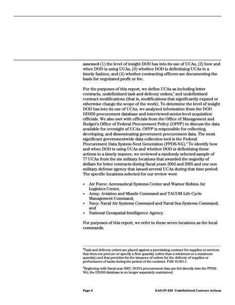 Defense Contracting: Use of Undefinitized Contract Actions Understated ...