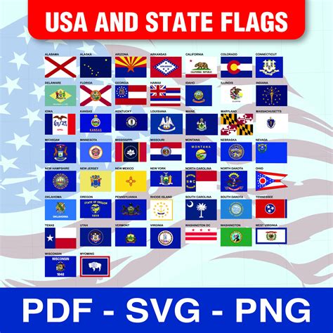 All USA 50 State Flags + Territories + US Flag. Mega Bundle Excellent ...