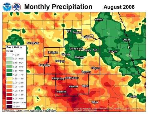 2008 Monthly Precipitation Maps